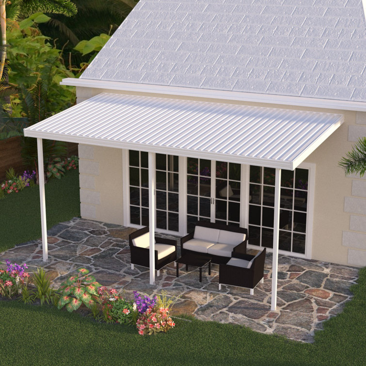 HeritagePatios 12 ft. W x 10 ft. D Metal Standard Patio Awning Wayfair